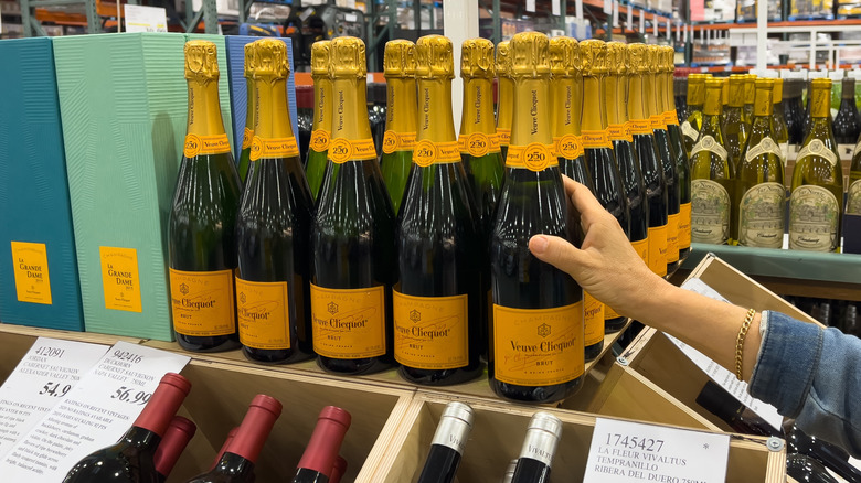 Bottles of Veuve Clicquot at Costco