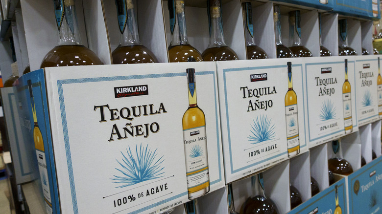Display of Kirkland Tequila Añejo