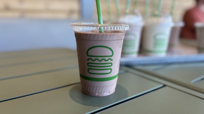 Shake Shack Chocolate and Strawberry Shake