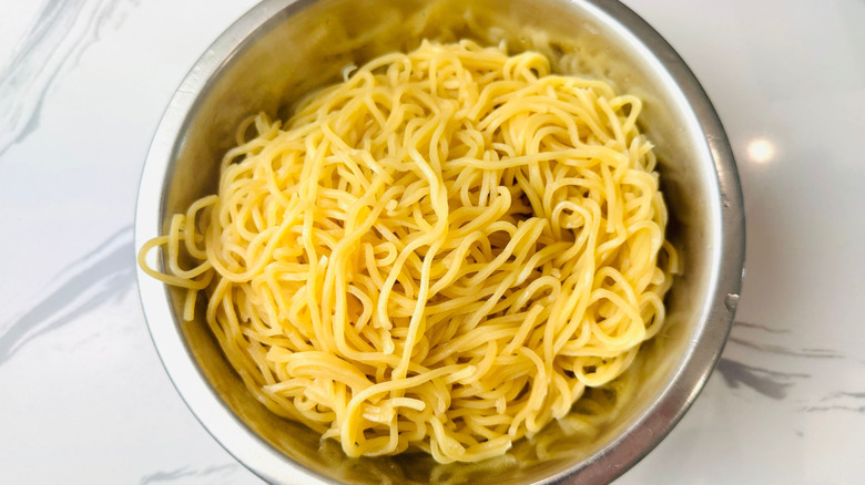 Noodles in bowl