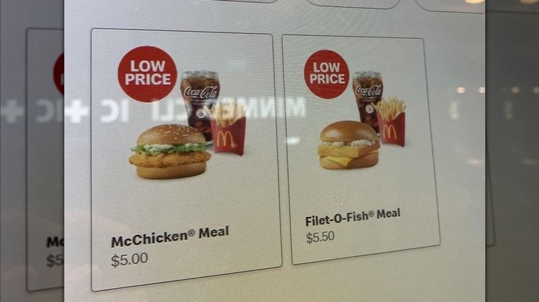 The McSaver menu order screen at a McDonald's in Singapore
