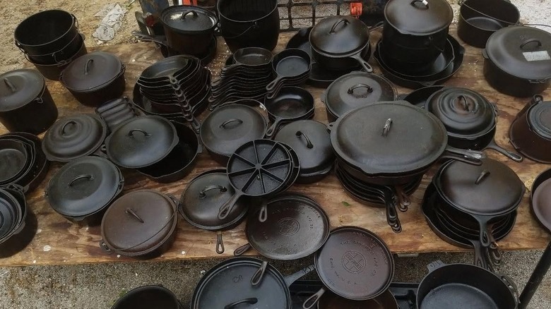 A selection of cast-iron cookware from Griswold Wagner