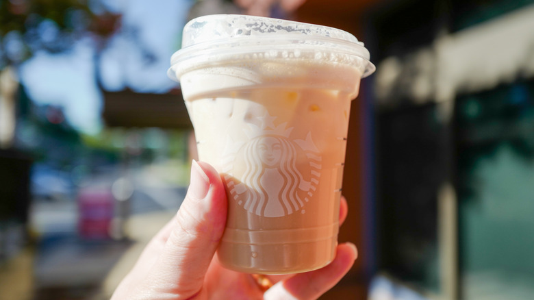 A Starbucks Chai with cold foam
