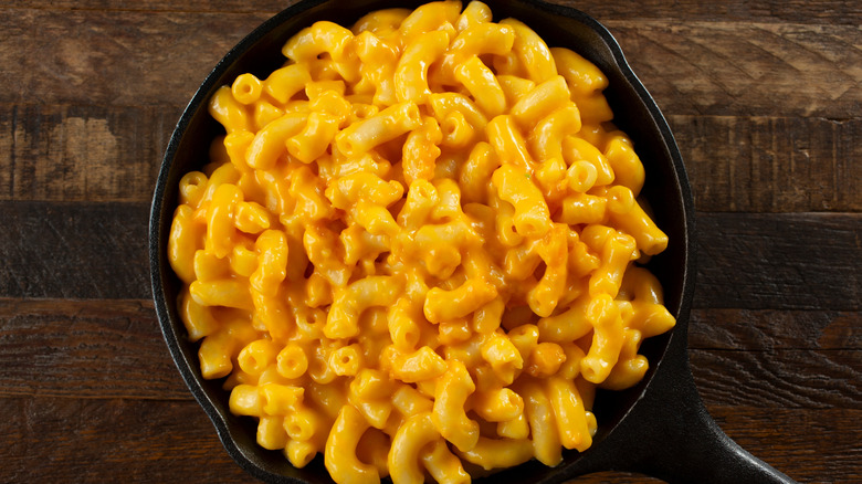 Skillet of mac and cheese