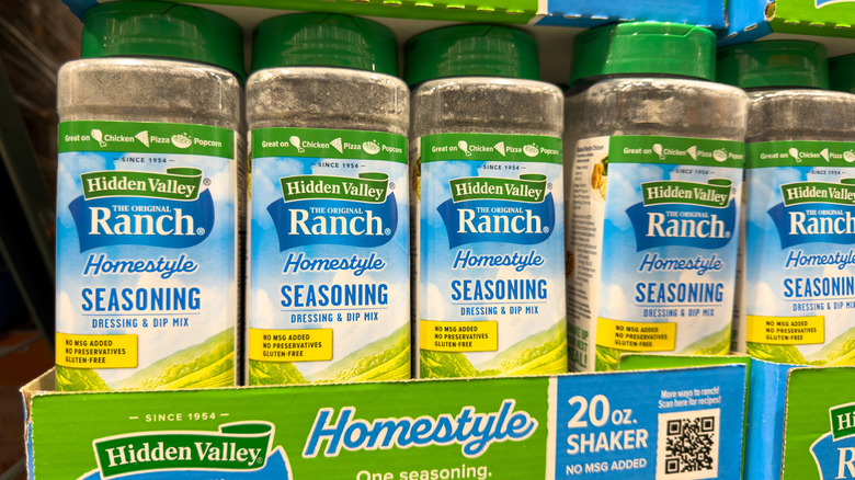 Bottles of ranch seasoning mix for sale.