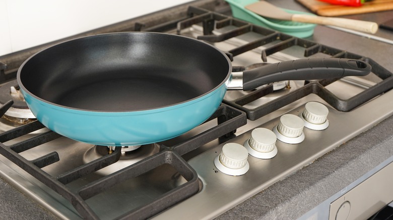 Large pan on a stovetop