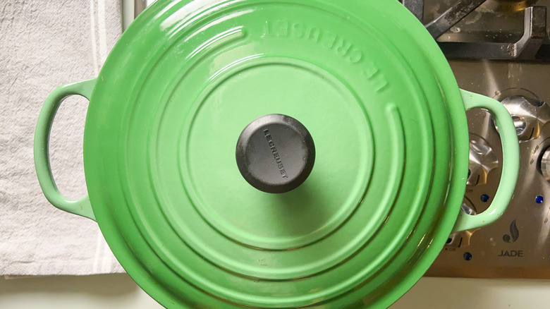 Covered pot on stove top