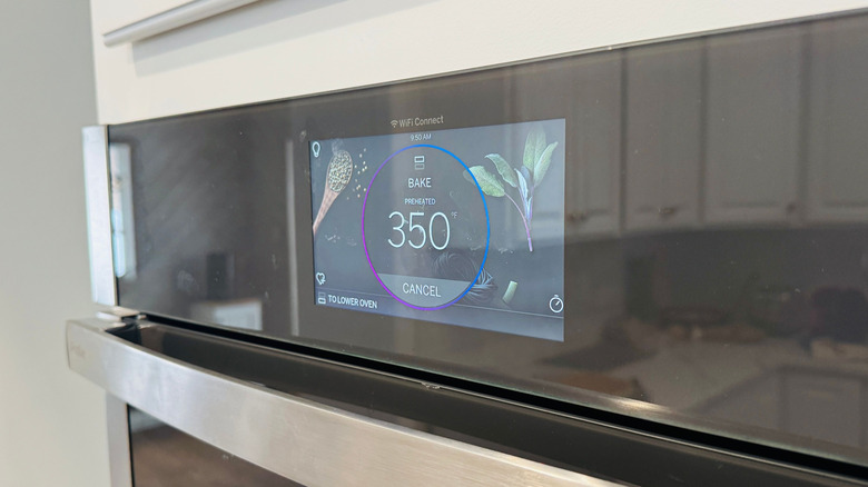 Oven temperature screen reading 350 F