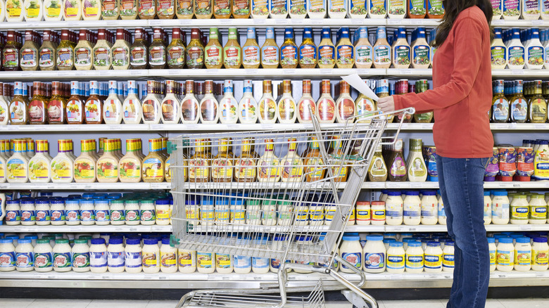 person shopping in grocery store 