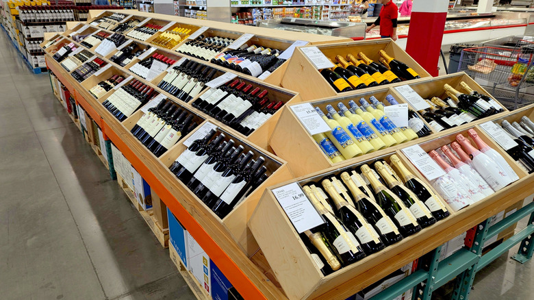 Wine section at Costco