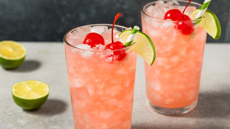 Two glasses of cherry limeade