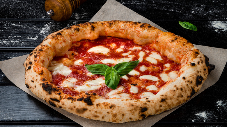 A traditional Neapolitan pizza