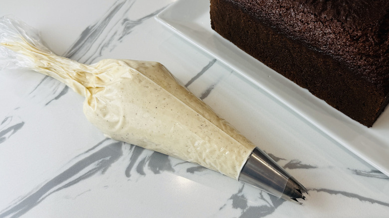 Frosting in a piping bag