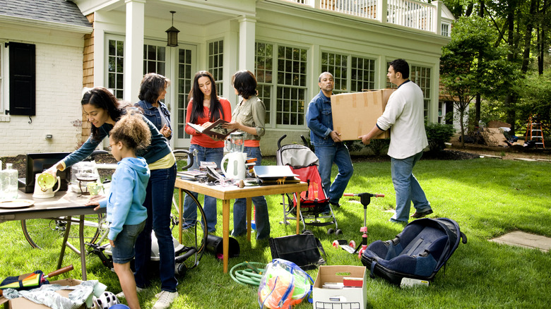 People shopping an estate sale