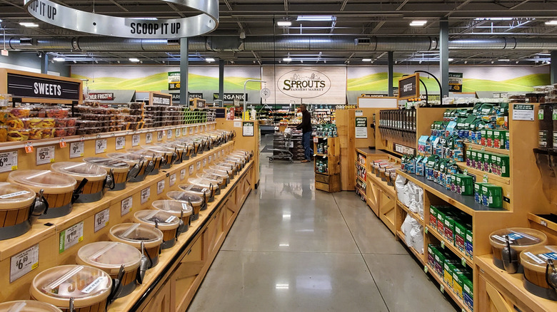 The bulk food aisle of a Sprouts Farmers Market store