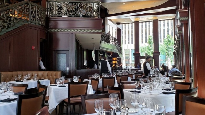 Interior of Del Frisco's Double Eagle Steakhouse in New York City