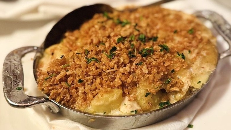 A serving of au gratin potatoes at The Capital Grille