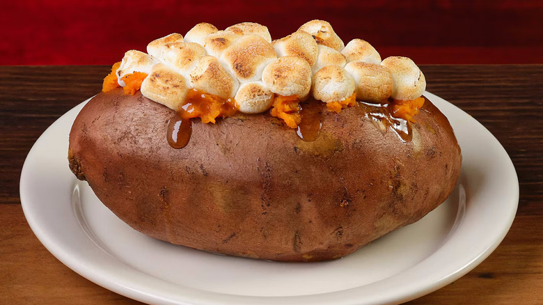 A loaded sweet potato at Texas Roadhouse