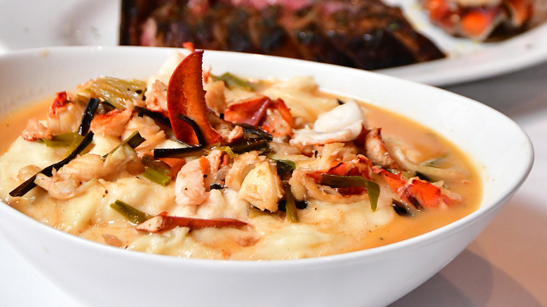 A bowl of lobster mashed potatoes at Mastro's Steakhouse