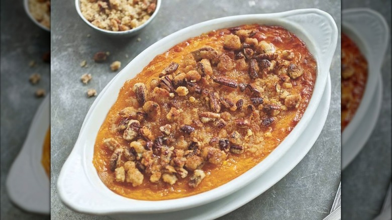 A sweet potato casserole at Ruth's Chris Steak House