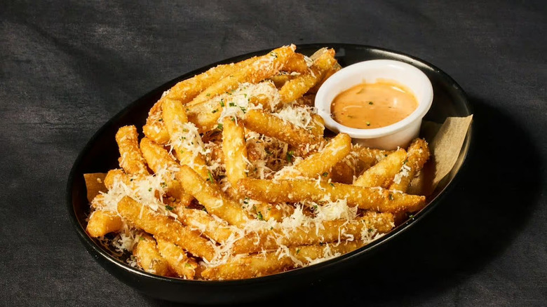 A plate of truffle fries at STK Steakhouse
