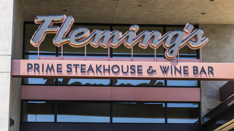 The Fleming's Steakhouse signage