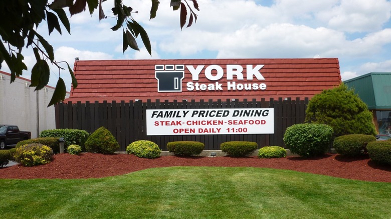The outside of York Steak House