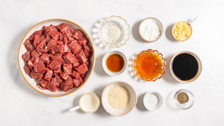 Ingredients for soy steak bites recipe