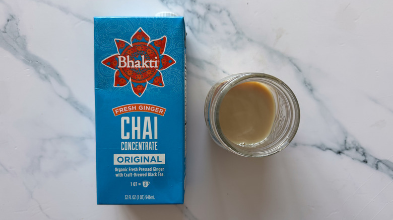Bhakti chai on a marble surface