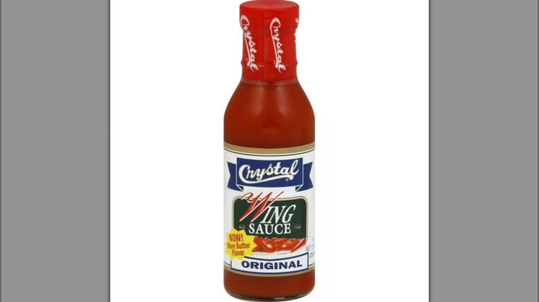 A bottle of red wing sauce