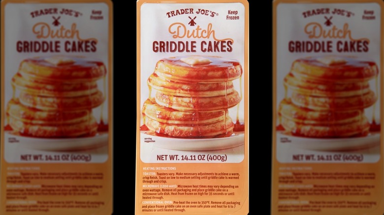 Three packages of griddle cakes