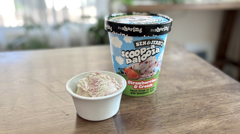 Ben & Jerry's Strawberries & Cream Ice Cream