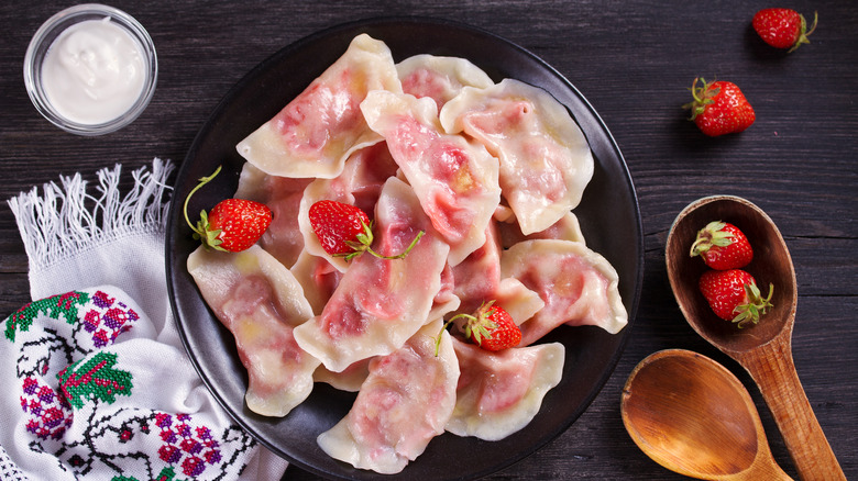 Polish strawberry dumplings