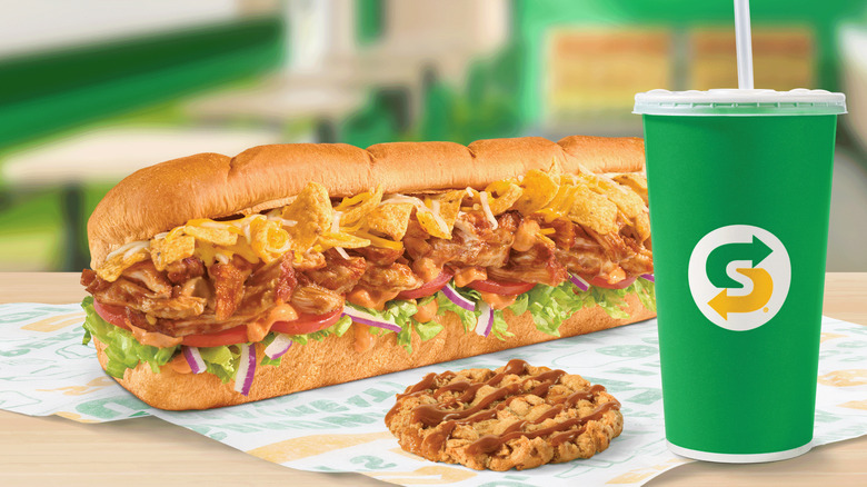The rereleased Fritos Chicken Enchilada sub and caramel apple cookie