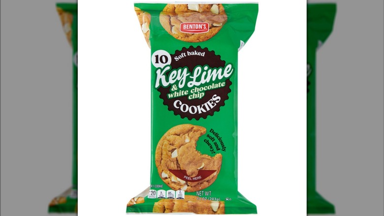 A package of key lime and white chocolate chip cookies