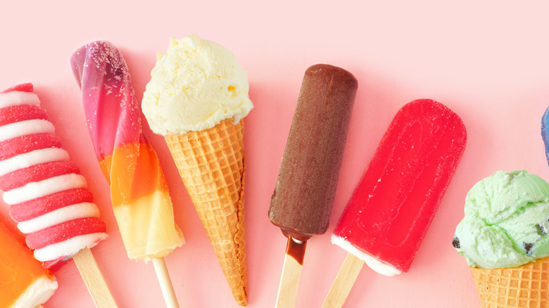 Summertime treats on pink background