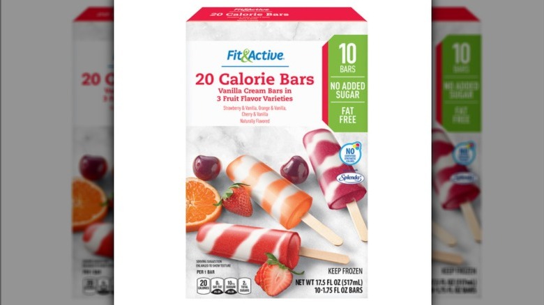 Package showing multiple flavors of vanilla and fruit swirl bars