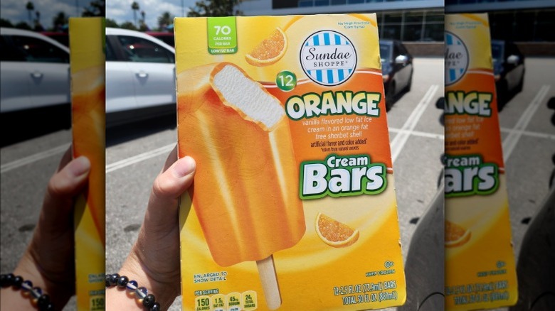 A box of orange cream flavored bars