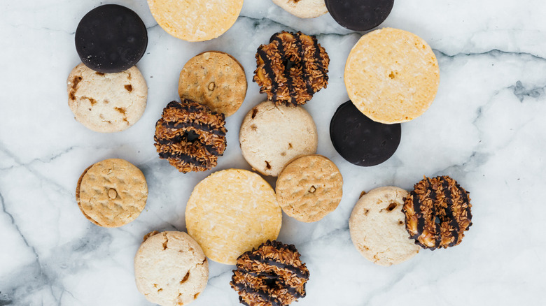 Assorted Girl Scout cookies