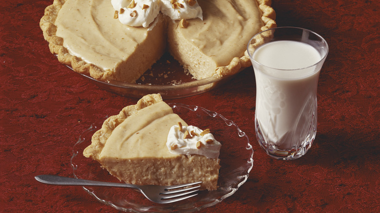 Slice of peanut butter pie