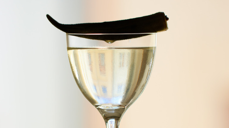 pickled okra dirty martini