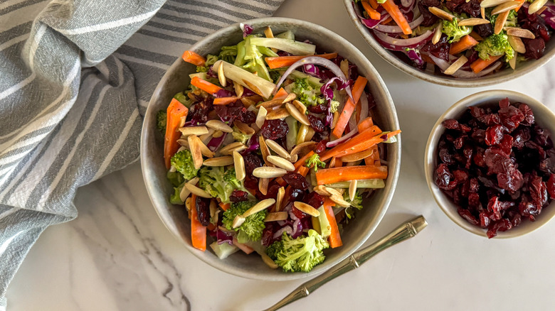 bowl of broccoli slaw