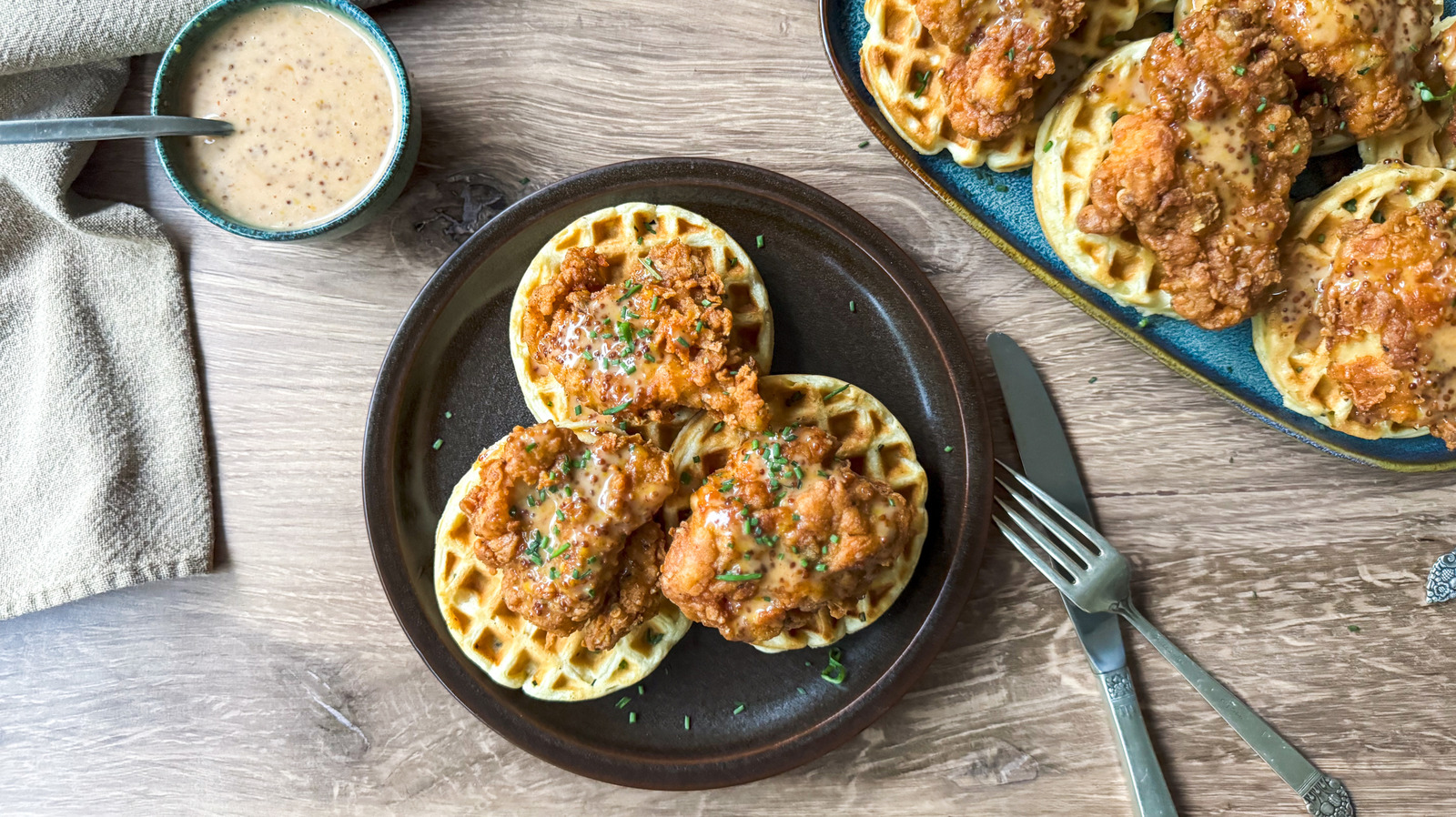 Sweet And Savory Crispy Buttermilk Chicken And Waffles Recipe