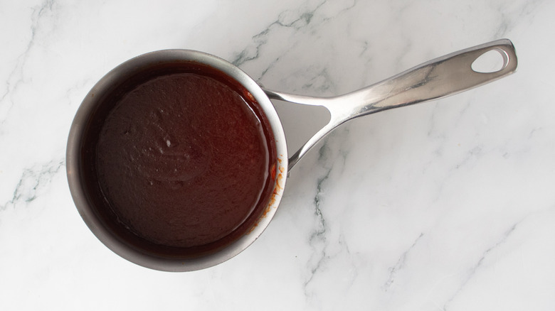 cook the barbecue sauce