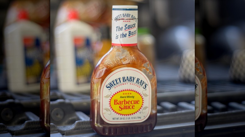 used sweet baby ray's sauce bottle