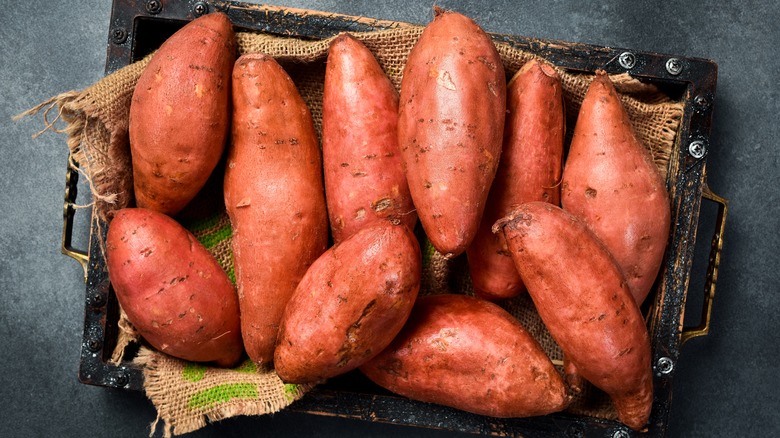 basket of sweet potatoes