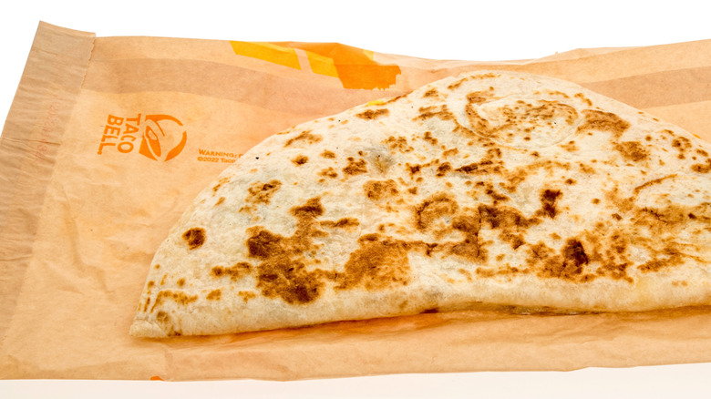 A Taco Bell quesadilla
