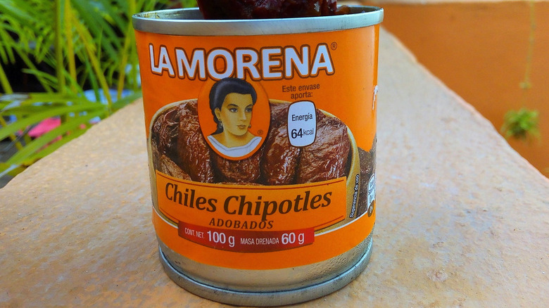 A can of chipotles in adobo.