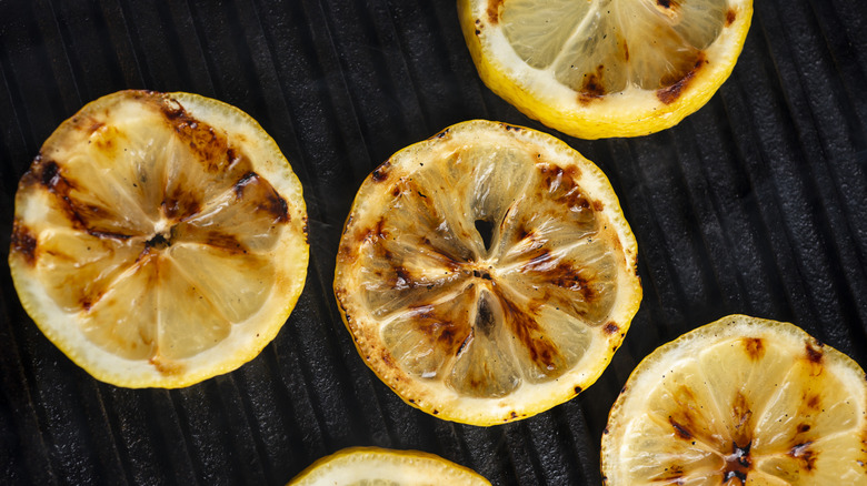 Grilled lemon wheels