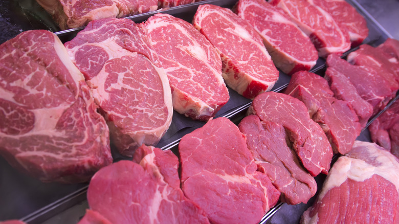 slices of thick cut steak